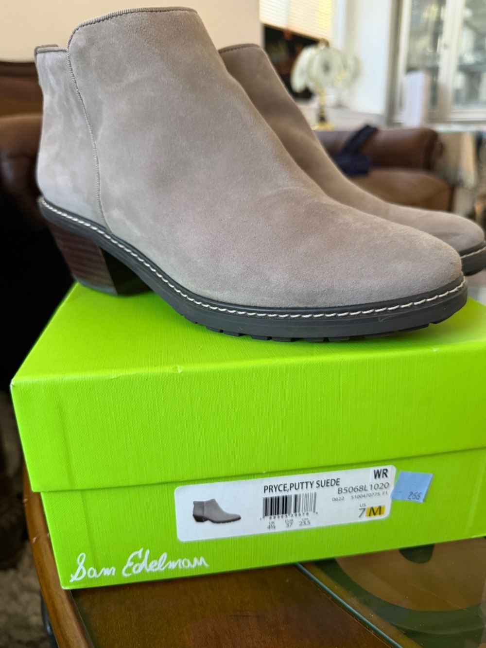 Sam Edelman Putty Suede Ankle Booties